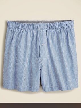J.Crew Men's Cotton Blue Striped Boxers XL